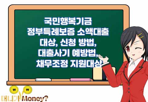 국민행복기금 소액대출&#44; 채무조정 지원대상&#44; 신청 방법&#44; 대출사기 예방안내&#44; 신용점수(등급)