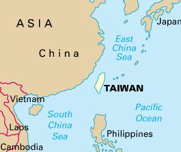 중국과 대만의 지정학 지도