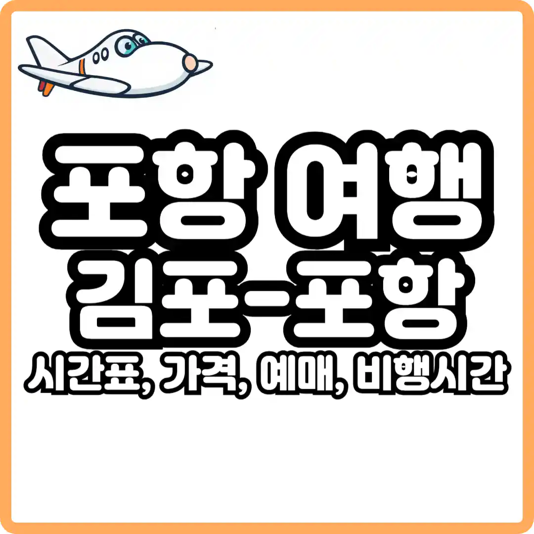 김포 포항 비행기