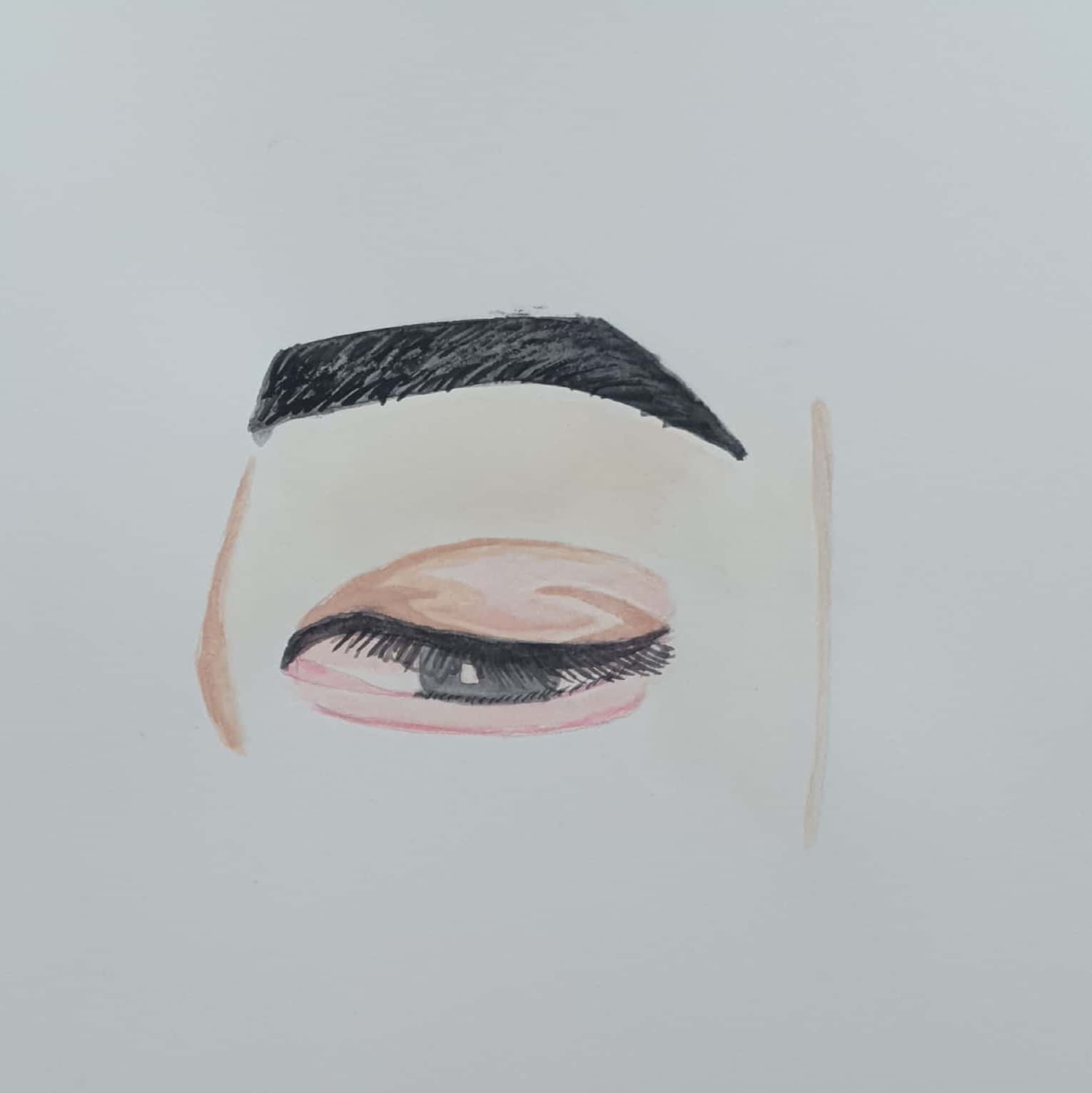  Half Close Eye 반쯤 감은 눈 / 일러스트 그림 드로잉 / 눈 그리기