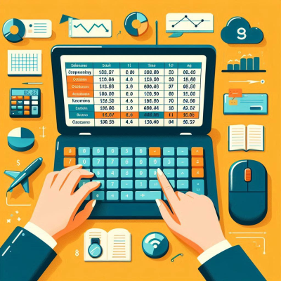 숫자와 도형을 계산하는 여러 가지 도구들이 놓인 책상.