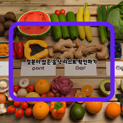 철분-건강-음식-리스트