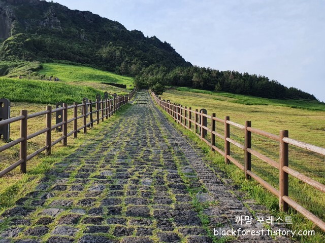 성산일출봉 오르막길