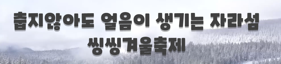 씽씽 겨울축제 안내
