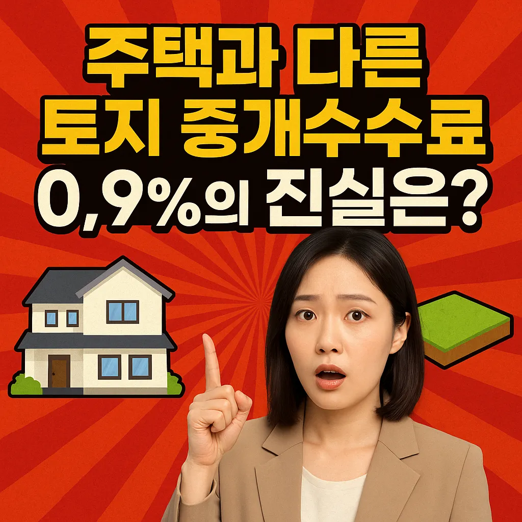 주택과 다른 토지 중개수수료, 0.9%의 진실은?