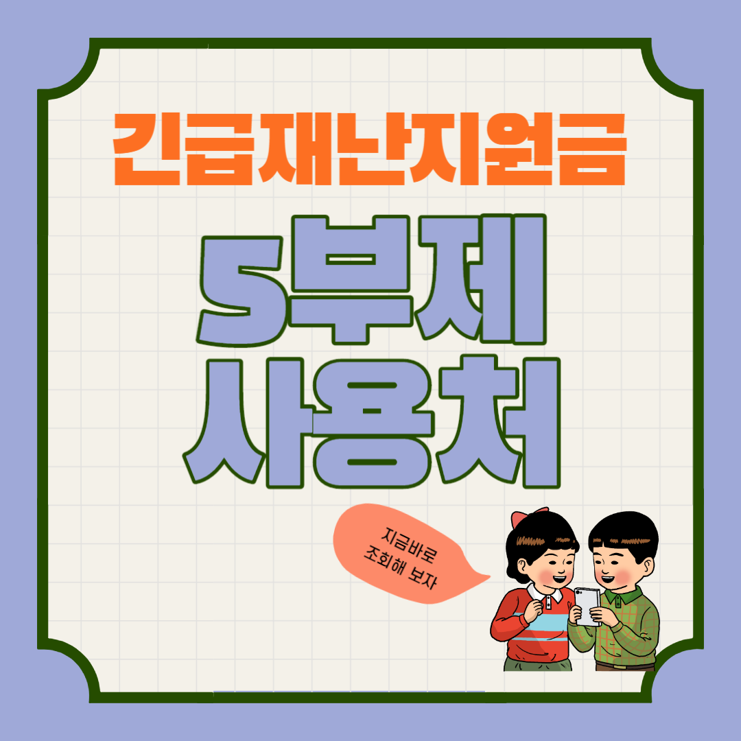 긴급재난지원금 5부제 및 긴급재난지원금 사용처 와 사용제한 업종