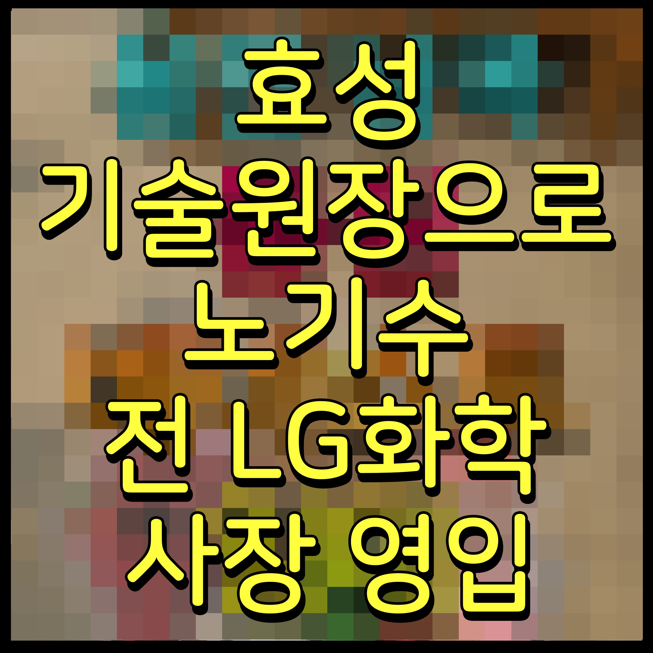  효성기술원장으로 노기수 전 LG화학 사장 영입
