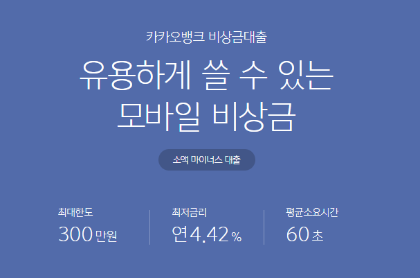 카카오뱅크 비상금대출 자격