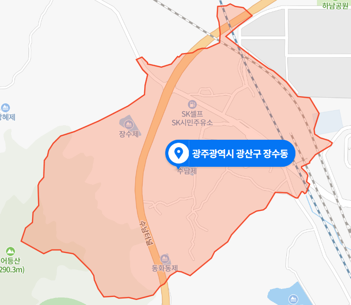  광주 광산구 장수동 음주운전 차량 신호등 충돌사고 (2021년 2월 14일)
