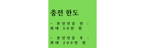 카카오페이 충전한도 설명