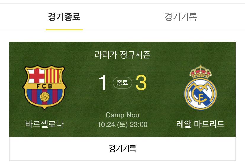  엘 클라시코- 3대1로 바르셀로나 승리 [축구기사 읽기]