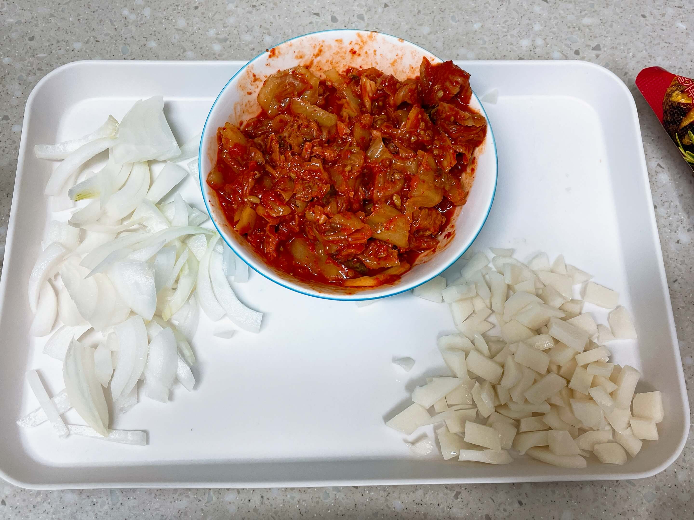 김치전 재료 손질