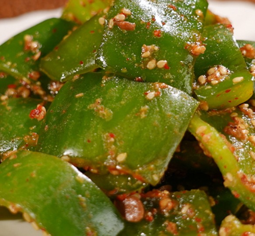 피망된장무침