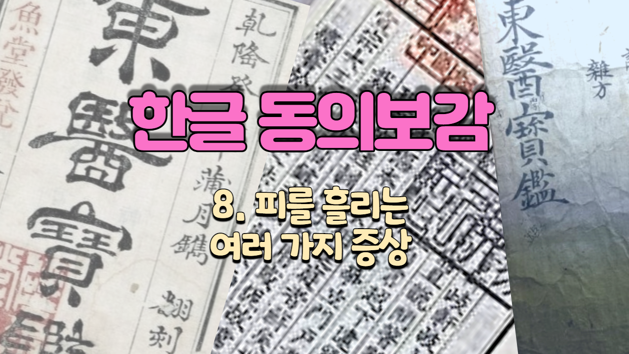  8. 피를 흘리는 여러 가지 증상 (내경편 혈 )