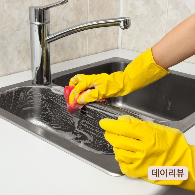 씽크대와 배수구 소독