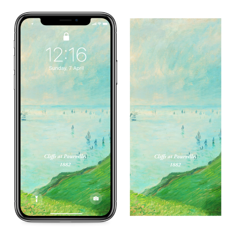 02 푸르빌의 절벽 C - Claude Monet 아이폰명화배경화면