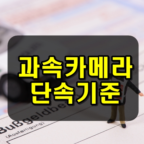  과속카메라 단속기준 및 단속거리 단속 과태료 한번에 알기