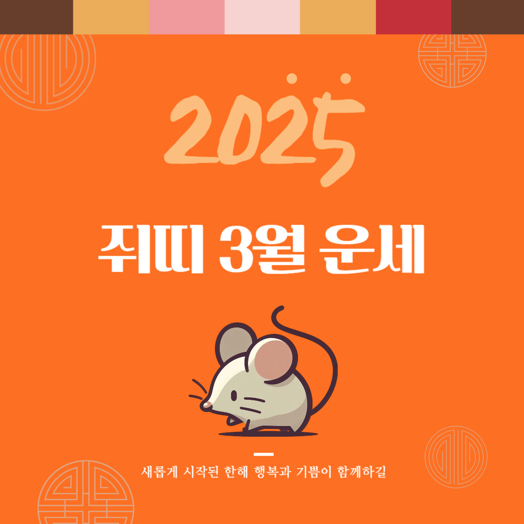 2025년 을사년 『쥐띠』 3월 운세