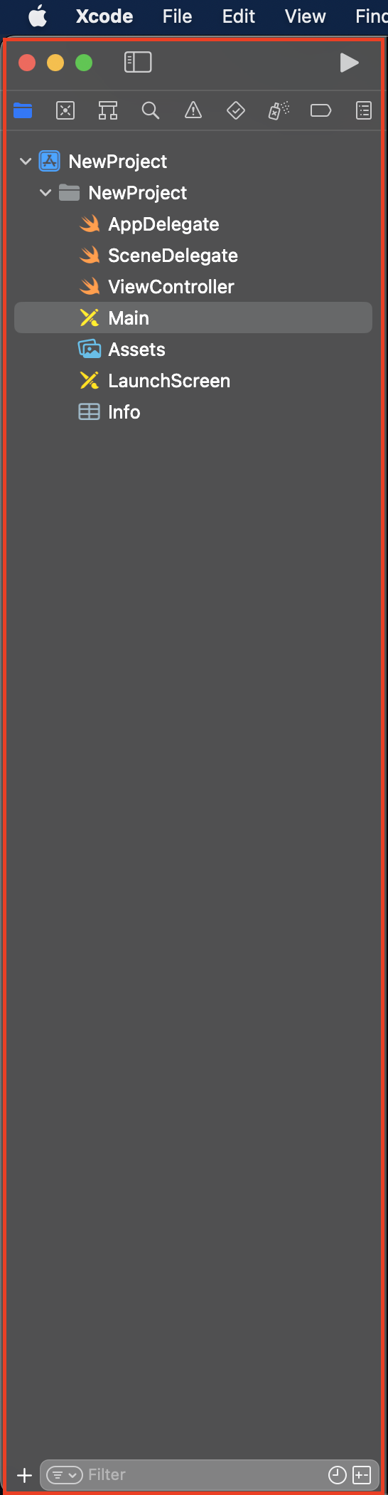 Xcode의 영역들과 Interface Builder에 대해서 알아보자.