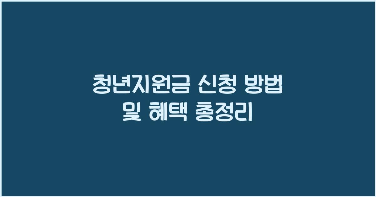 청년지원금