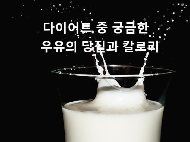  우유는 당질제한 중에 먹어도 돼?다이어트 중 궁금한 우유의 당질과 칼로리