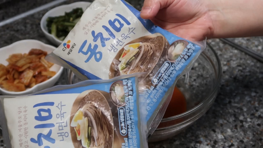김치말이국수 황금레시피-육수양념비율-살얼음