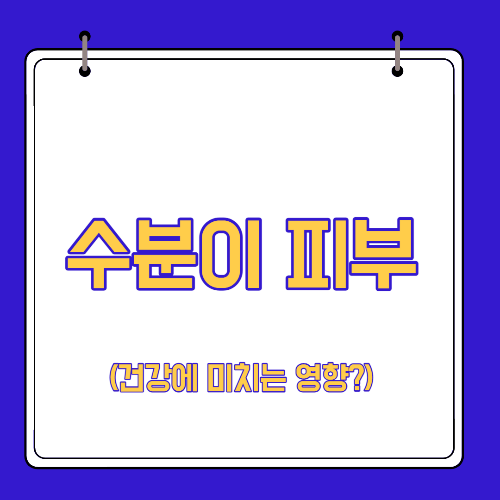  수분이 피부 건강에 미치는 영향