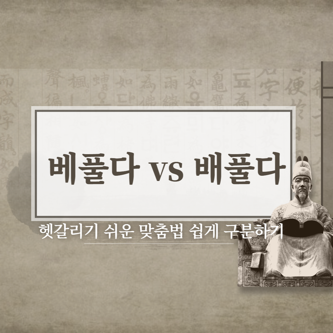  베풀다 vs 배풀다 올바른 맞춤법은??