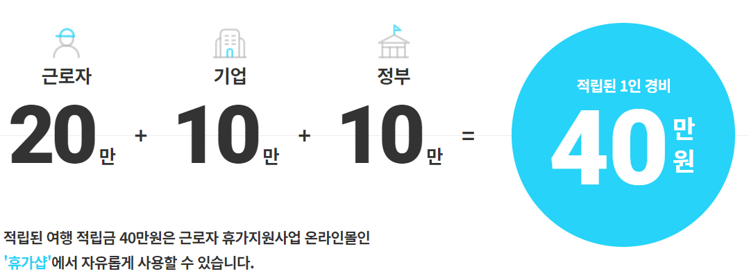 여행경비 20 기업10 정부10 지원