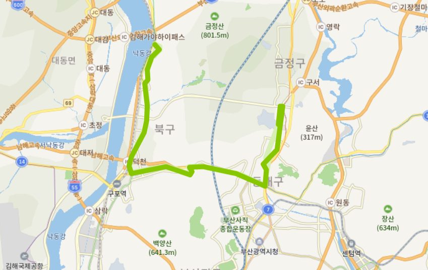  부산 121번버스 노선 정보(시간표, 배차시간, 실시간위치)