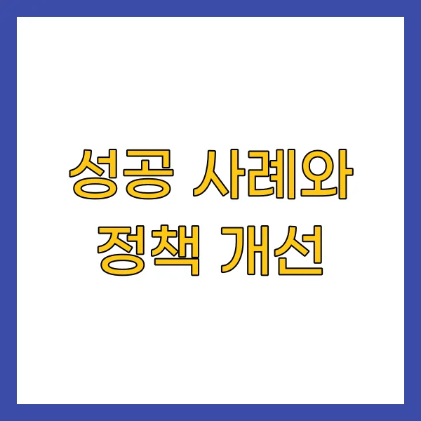 성공 사례와 정책 개선