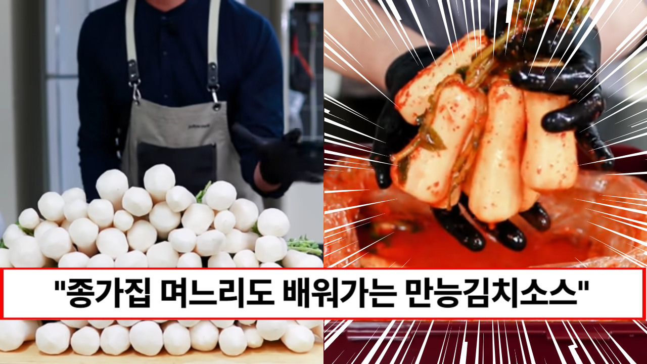 “종가집 며느리도 여기서 배웁니다” 요리고수가 알려주는 모든 김치가 맛있어지는 만능김치소스 레시피