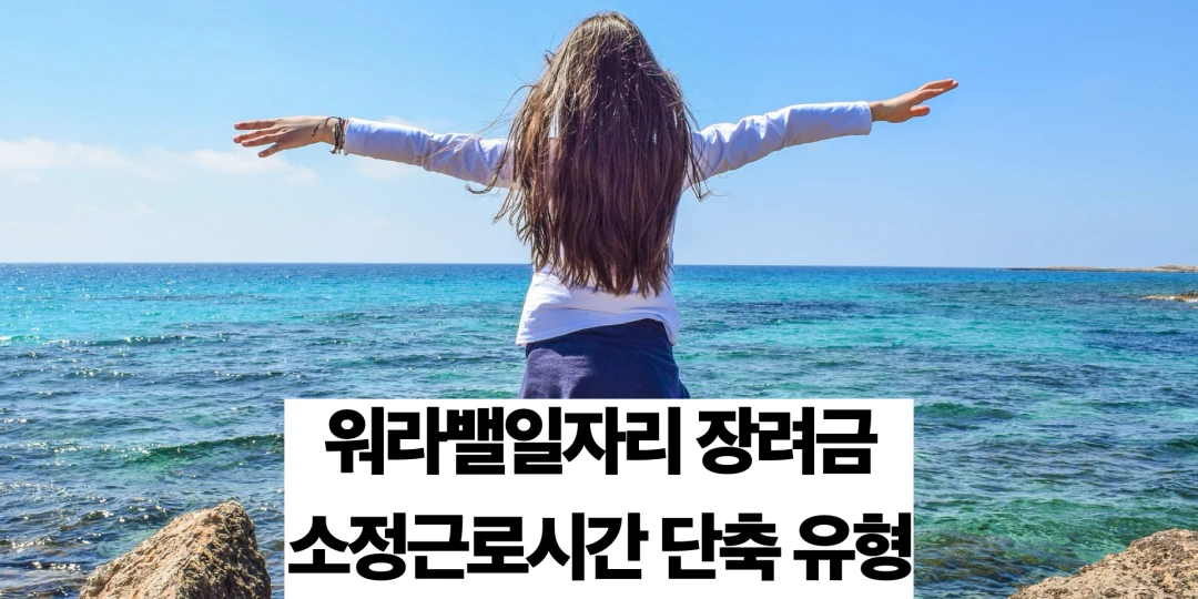 썸네일 - 정부지원금 워라밸일자리 장려금, 소정근로시간 단축 유형