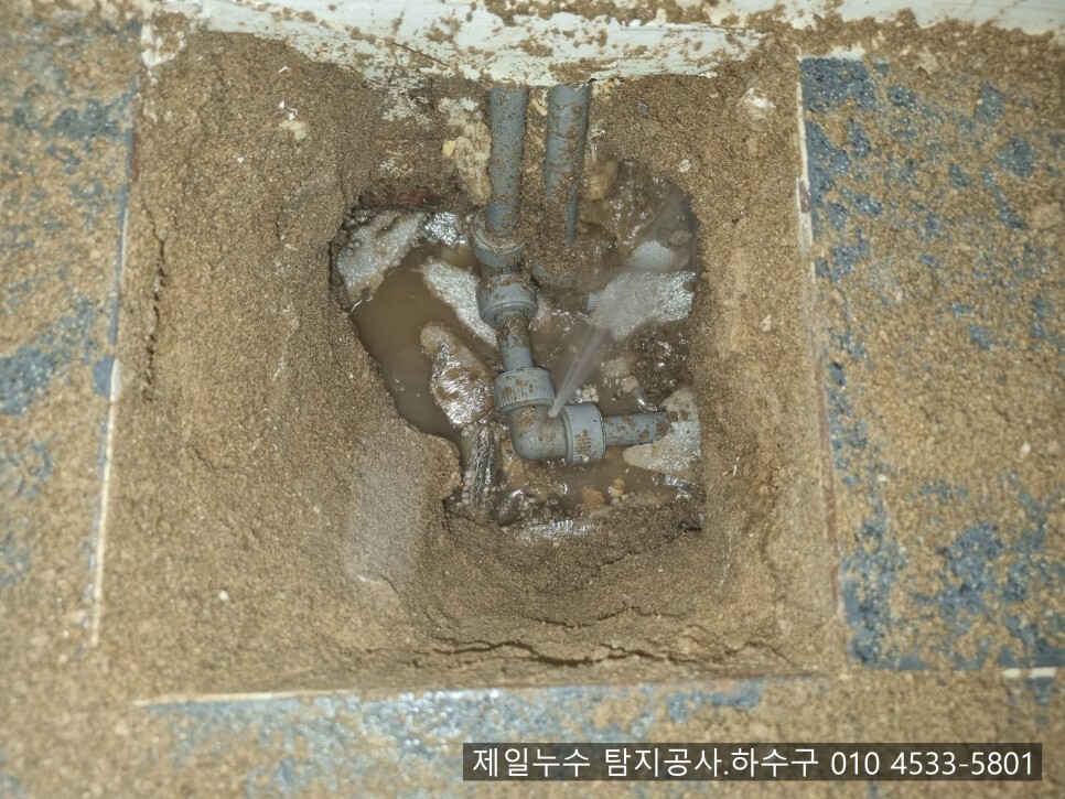  석적누수 제일누수 탐지공사.하수구 칠곡군 석적읍 남율리 1층 상가 누수현장