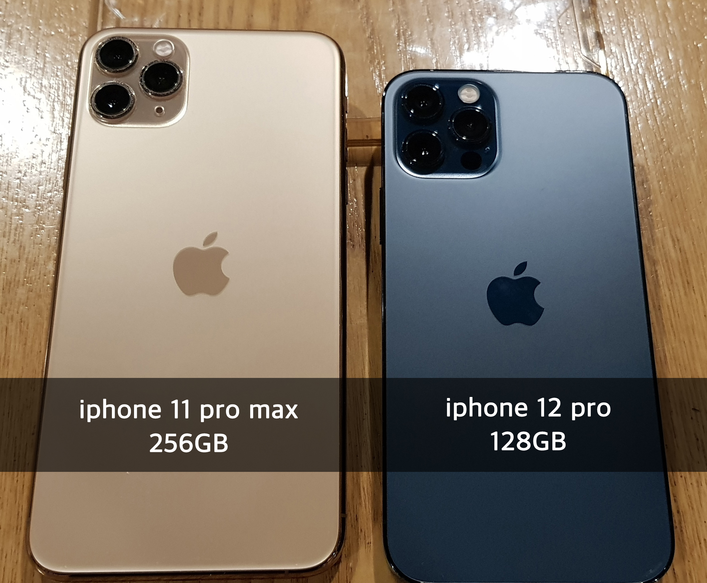  아이폰12 프로pro 퍼시픽블루 128GB 색상 실물 크기비교