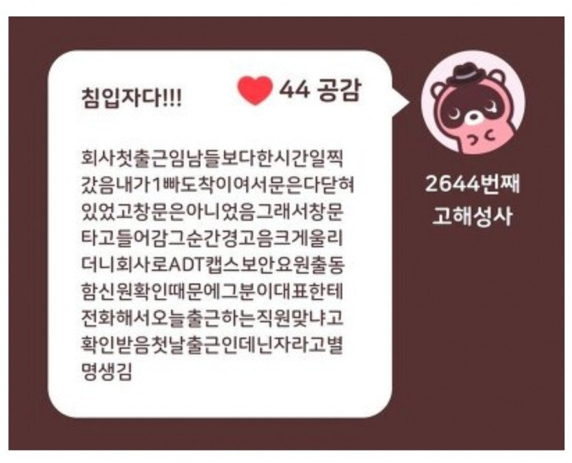 닌자가 되어버린 첫 출근한 신입사원.jpg