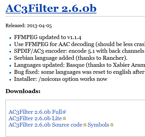 ac3filter 오디오 코덱 다운로드 사이트