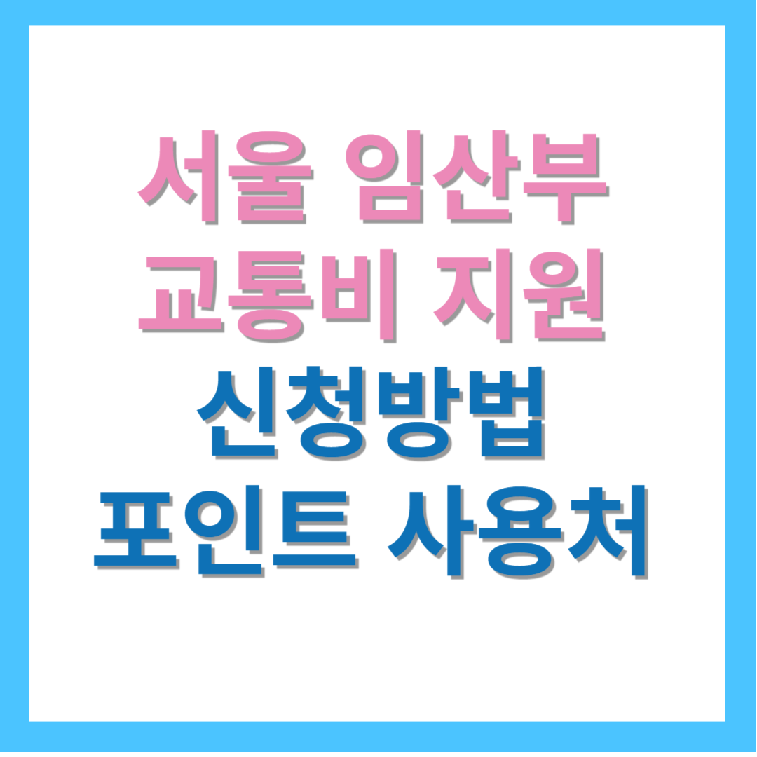 서울-임산부-교통비지원-신청방법-포인트사용처