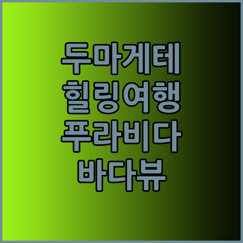 필리핀 두마게테 푸라 비다 리조트 바