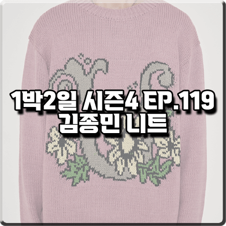  1박2일 시즌4 119회 김종민 니트 :: 어널로이드 트로피컬 그래픽 핑크 니트 스웨터