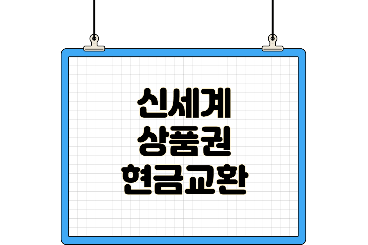 신세계 상품권 현금교환