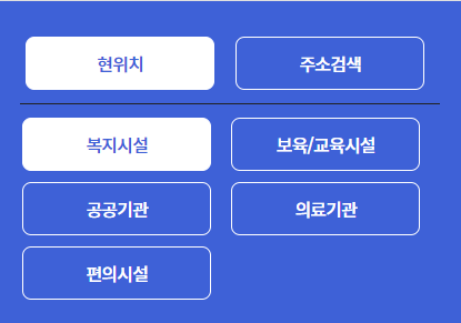 복지지도 서비스 이용하기