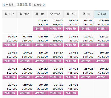  세이지우드 여수 경도CC 8월 1박2일 골프패키지 요금 및 날씨