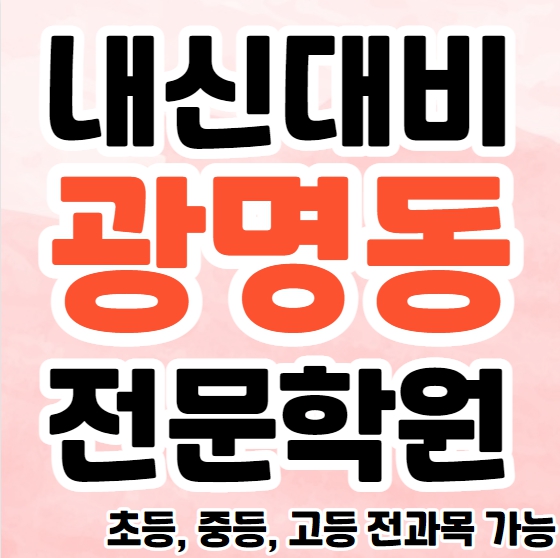  광명동 고등 영수학원 광명 중등 국어학원 초등 영어 소수정예 공부방 종합 단과