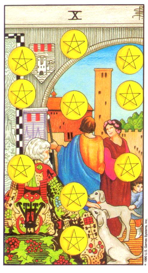  [마이너/펜타클/정방향] Ten of Pentacles (펜타클 10번) 해석/풀이/키워드/정리