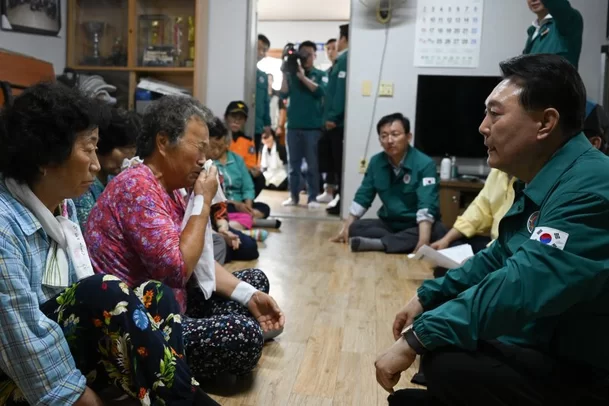  예천 산사태 이재민 직접 만나서 전한 말은