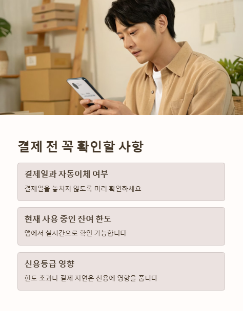 결제 전 꼭 확인할 사항