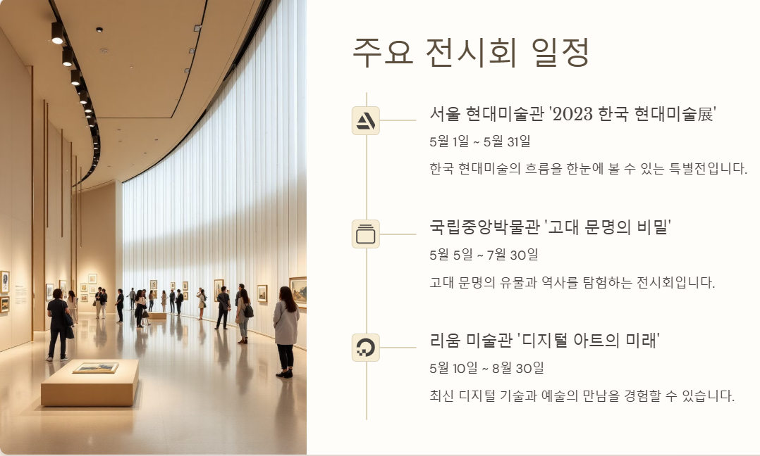 5월의 주요 전시회 일정