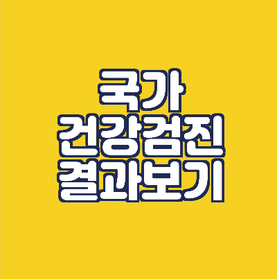  국민 건강검진 결과 조회(feat. The건강보험 )
