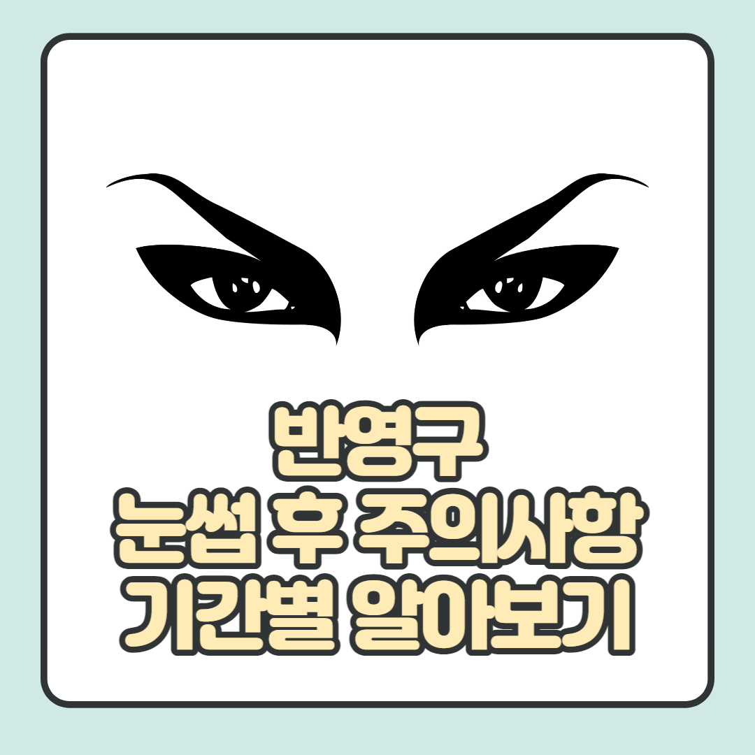  반영구 눈썹 후 주의사항 기간별 알아보기